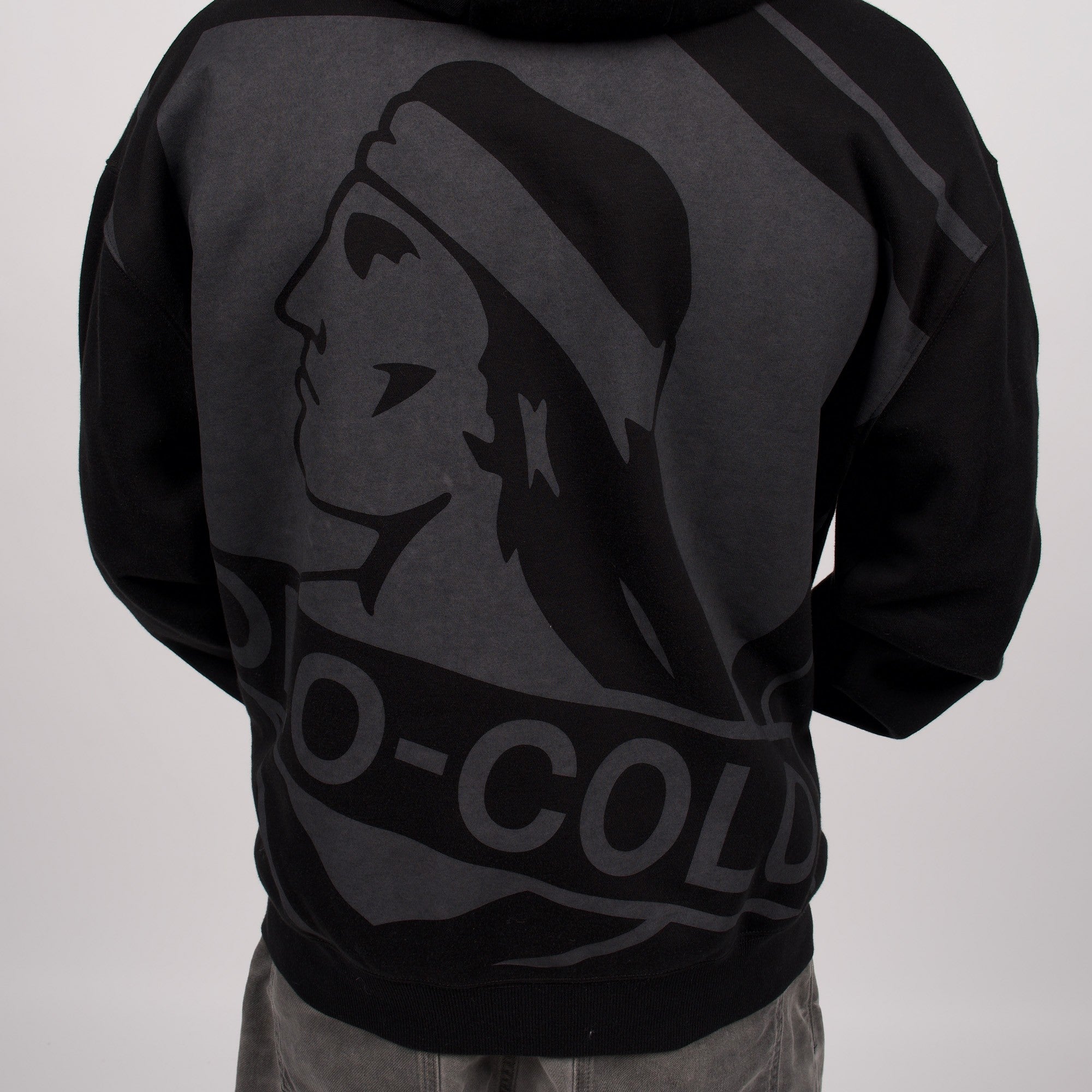 Polerón Colo-Colo Urbano Full Zipper Negro Logo Grande