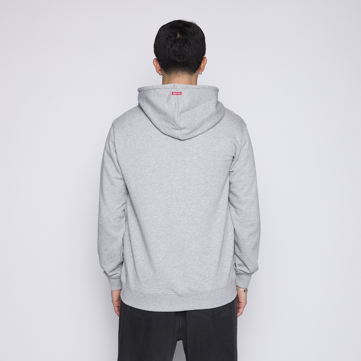 Polerón Colo Colo Urbano Hombre Full Zipper Gris