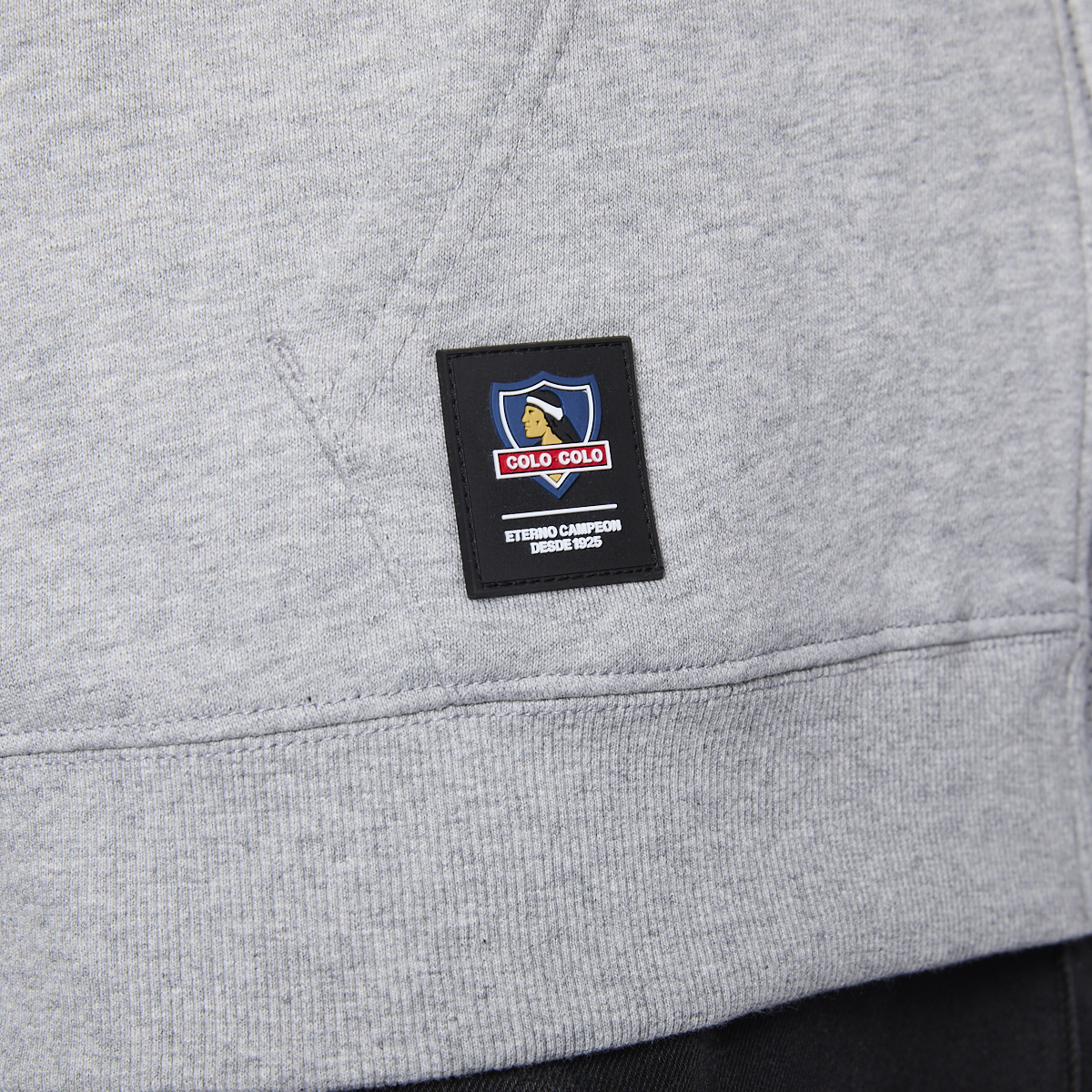 Polerón Colo Colo Urbano Hombre Full Zipper Gris