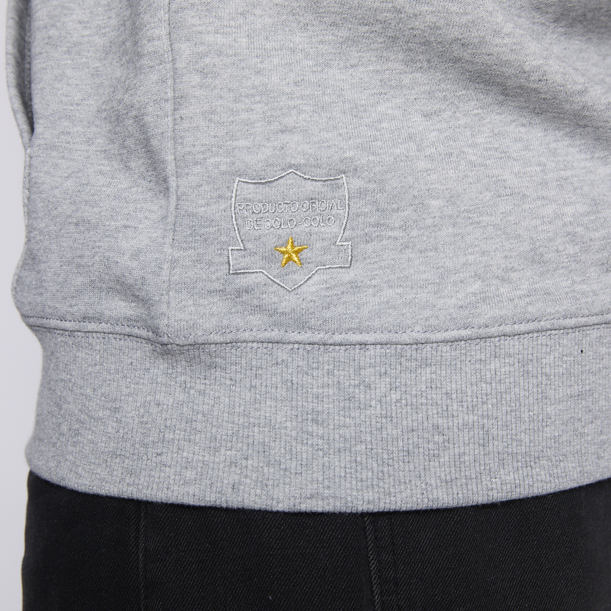 Polerón Colo Colo Urbano Hombre Full Zipper Gris