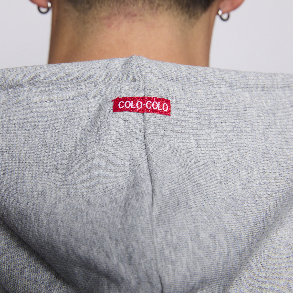 Polerón Colo Colo Urbano Hombre Full Zipper Gris
