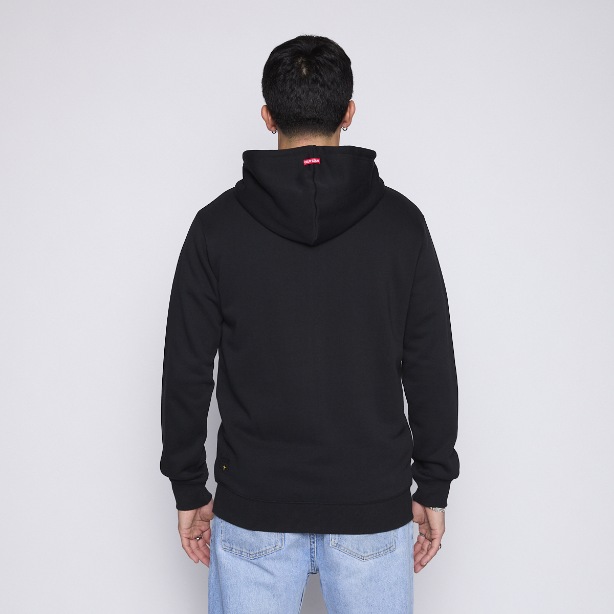 Polerón Colo Colo Urbano Hombre Full Zipper Negro