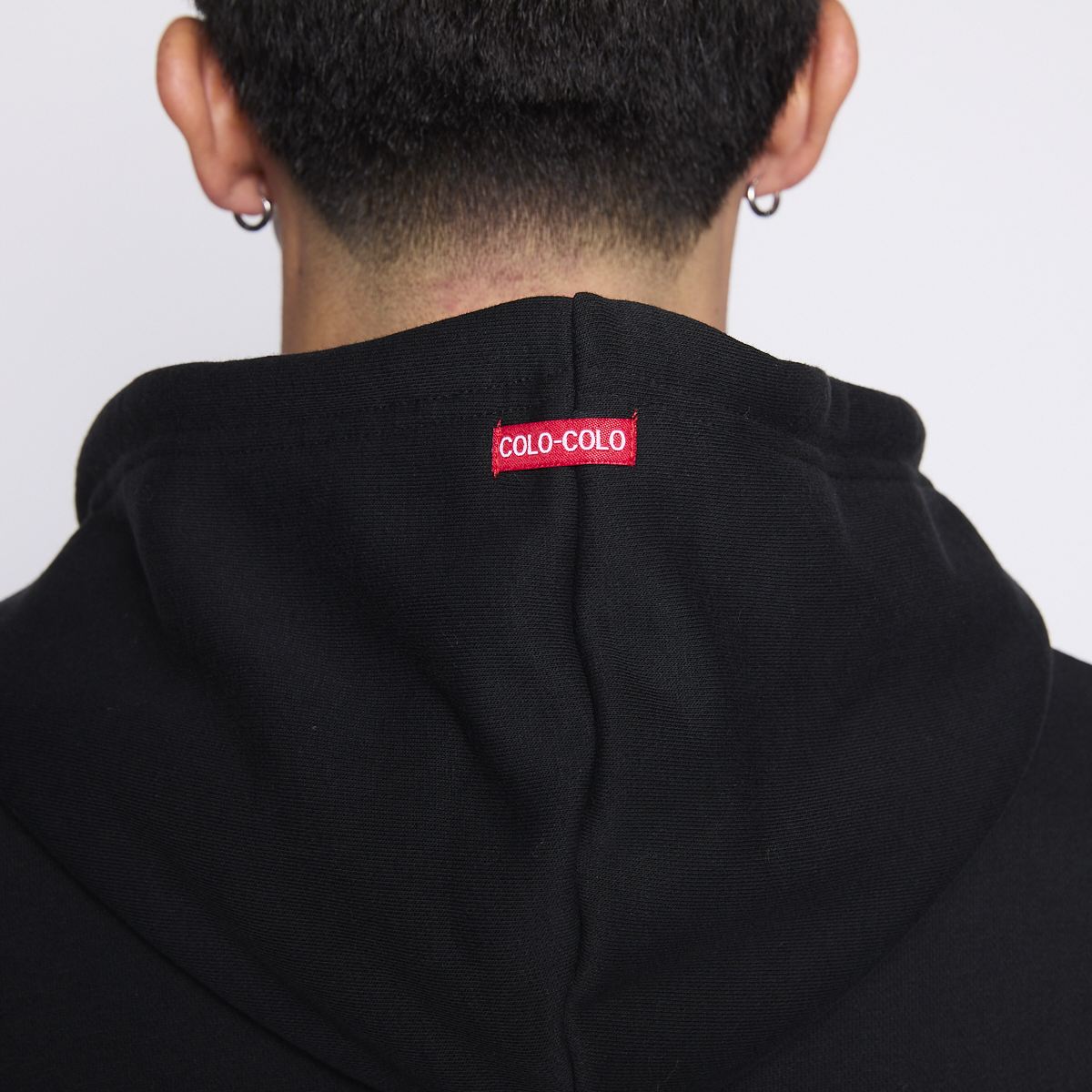 Polerón Colo Colo Urbano Hombre Full Zipper Negro