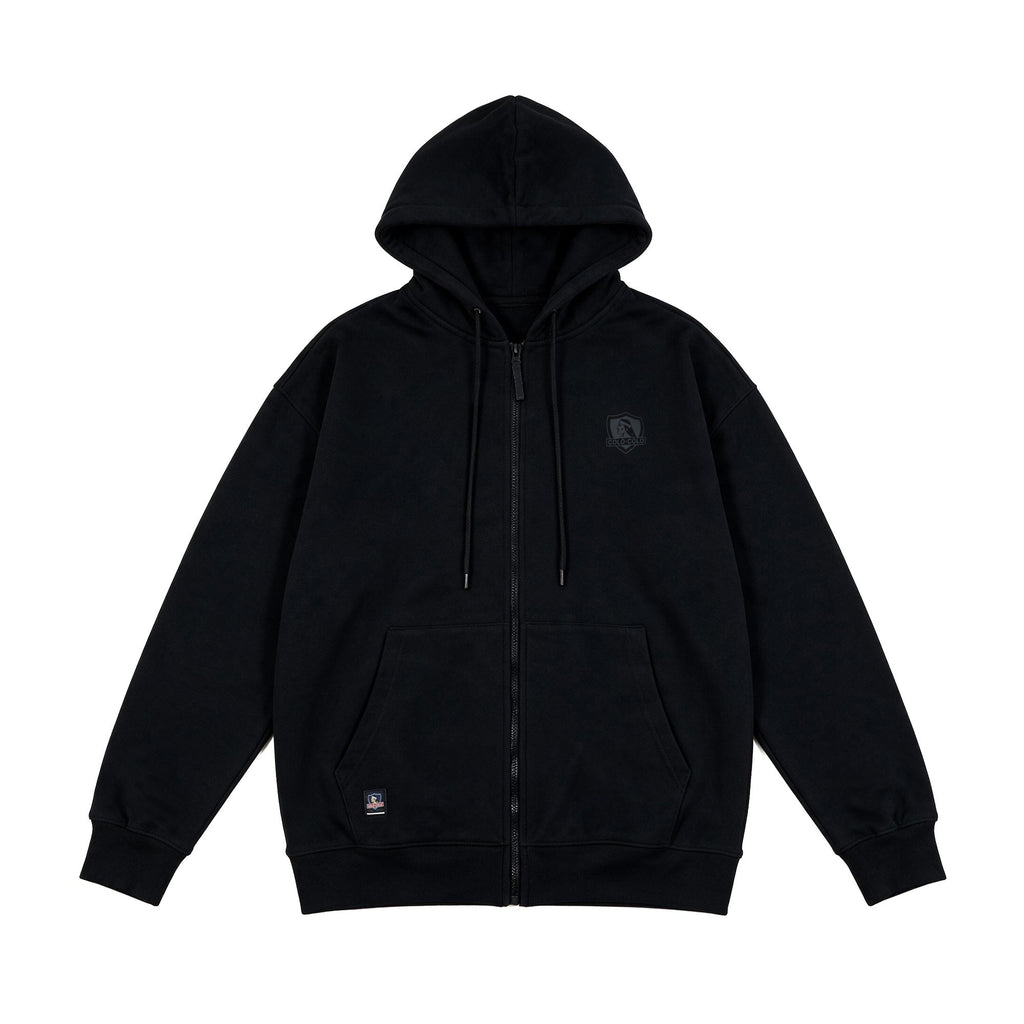 Polerón Colo Colo Urbano Full Zipper Escudo Negro