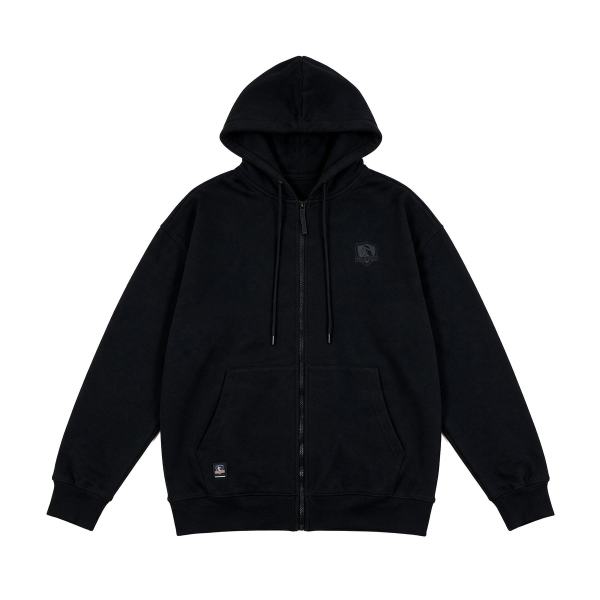 Polerón Colo Colo Urbano Full Zipper Escudo Negro