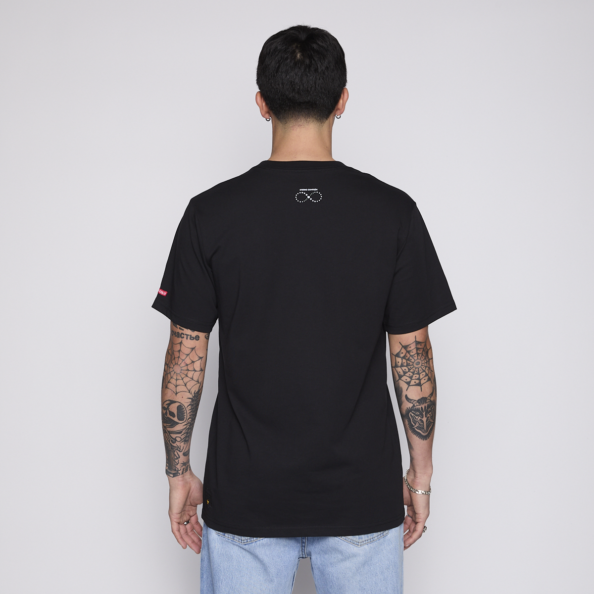 Polera Colo Colo Urbano Hombre Eterno Campeón Negro y Rojo