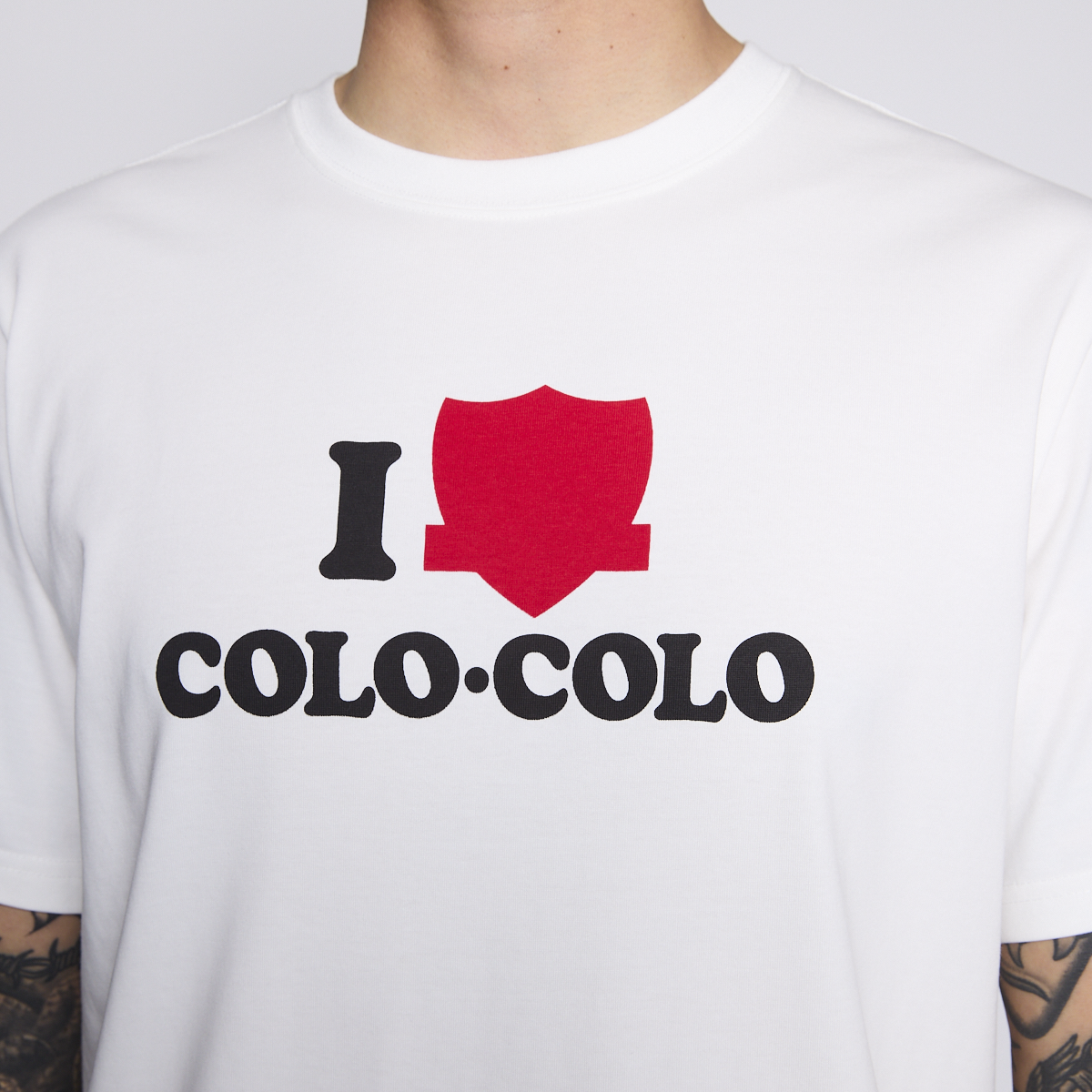 Polera Colo Colo Urbano Hombre I Love Colo Colo Blanco