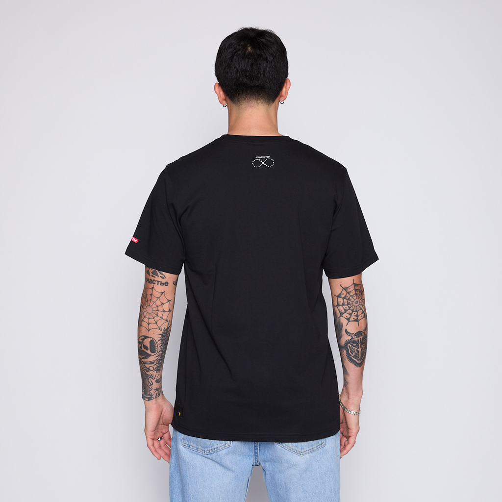Polera Colo Colo Urbano Hombre Escudo Stars Negro
