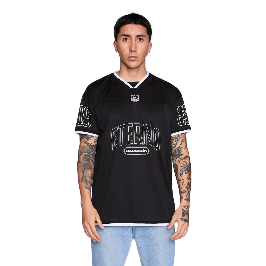 Camiseta Colo Colo Urbano Hombre Eterno Campeón Negro