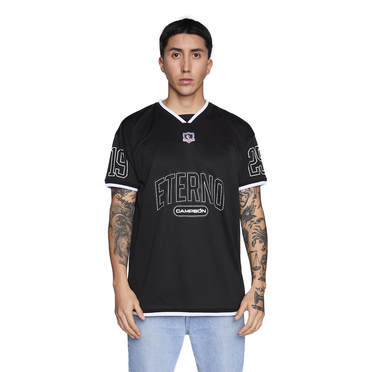 Camiseta Colo Colo Urbano Hombre Eterno Campeón Negro