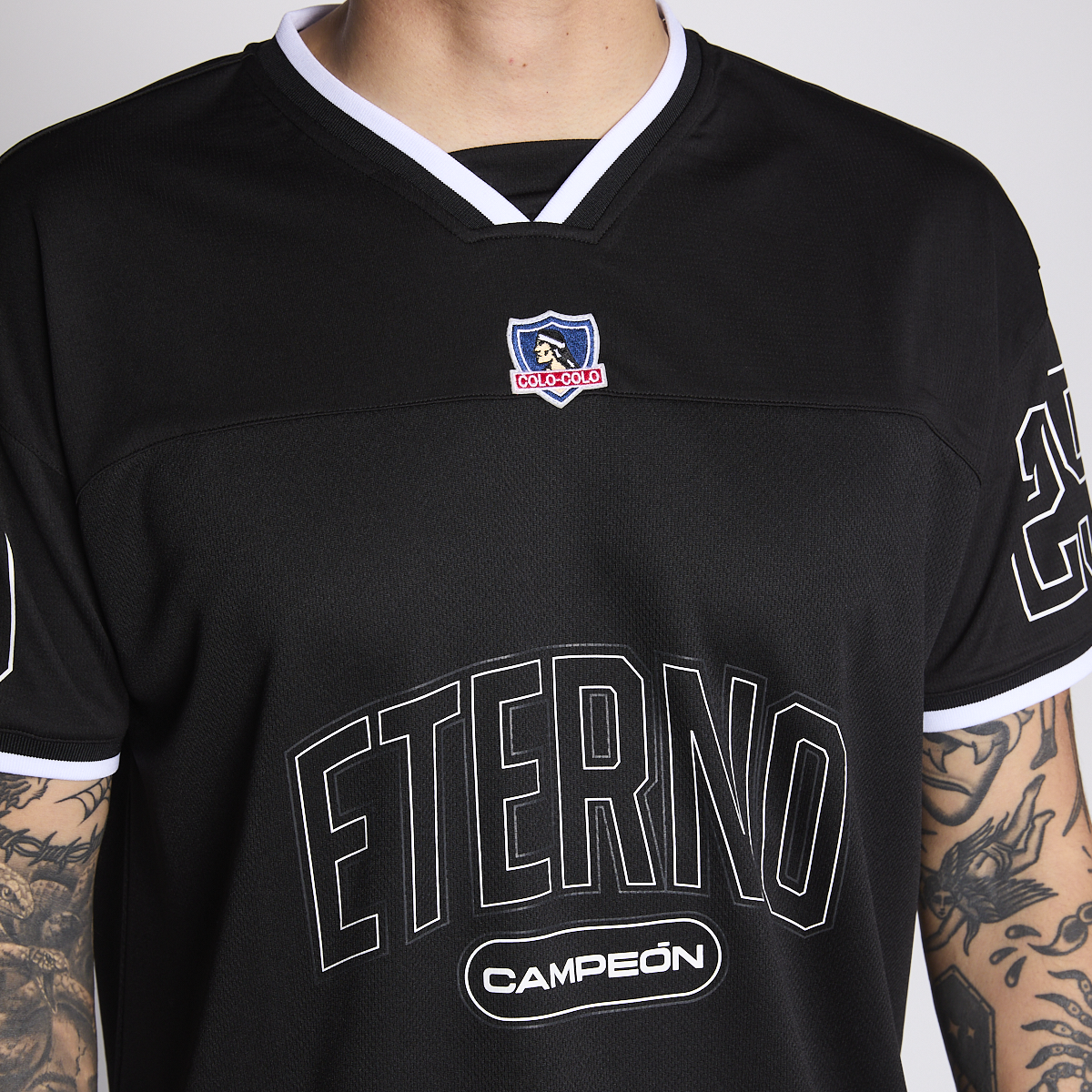 Camiseta Colo Colo Urbano Hombre Eterno Campeón Negro