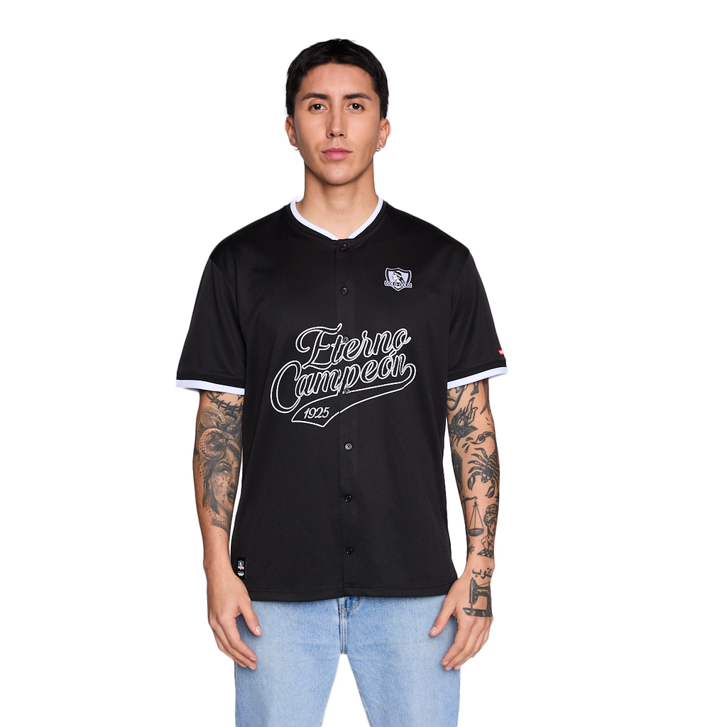 Camiseta Baseball Colo Colo Urbano Hombre Eterno Campeón Negro