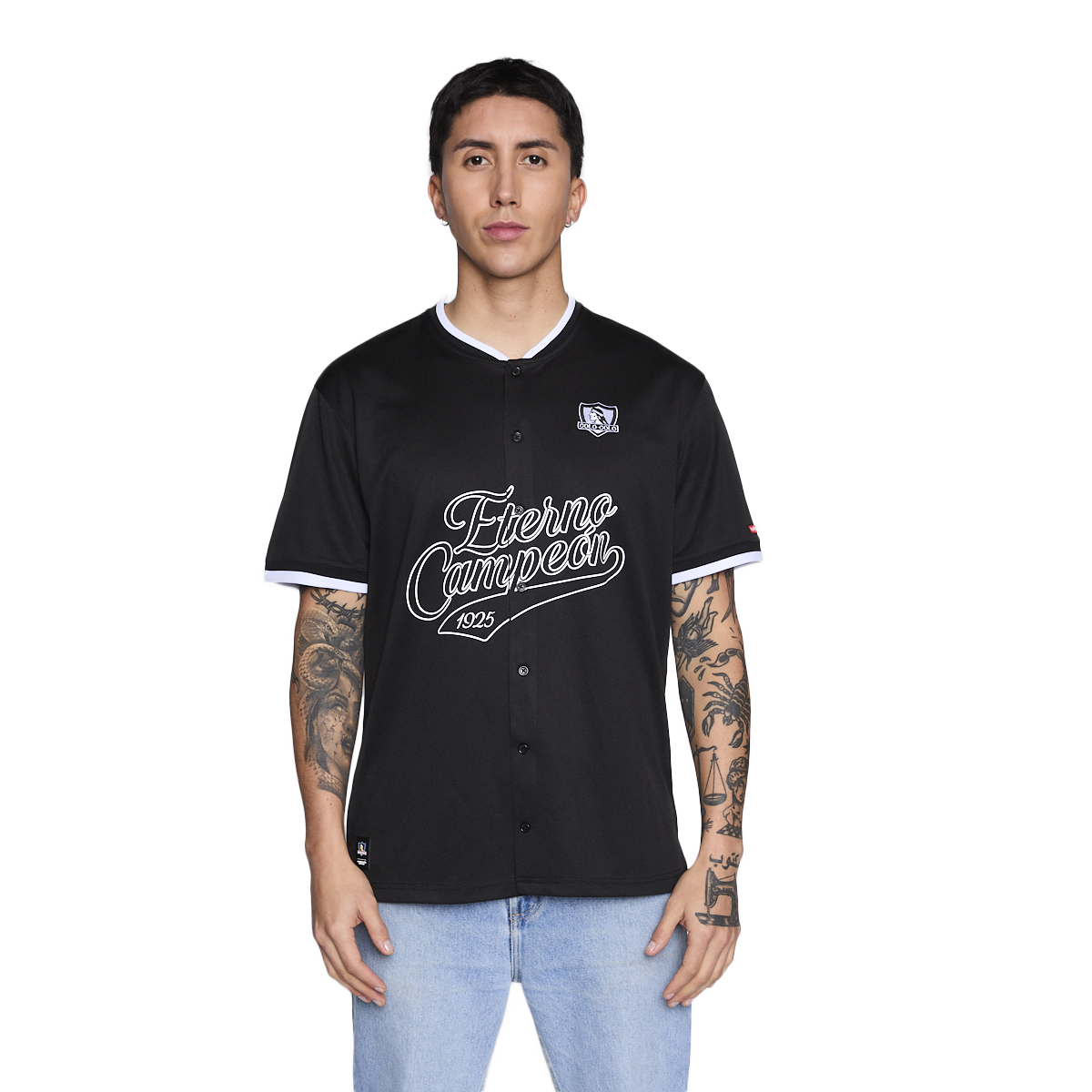 Camiseta Baseball Colo Colo Urbano Hombre Eterno Campeón Negro