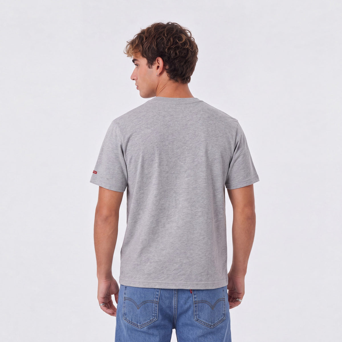 Polera Colo-Colo Urbano Classic Gris Escudo Blanco