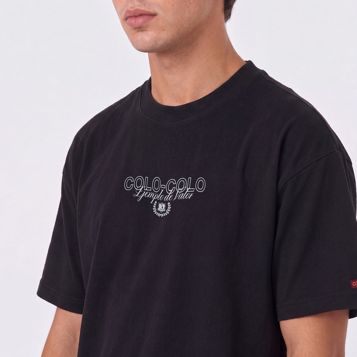 Polera Colo-Colo Urbano Oversize "Ejemplo de Valor" Negro
