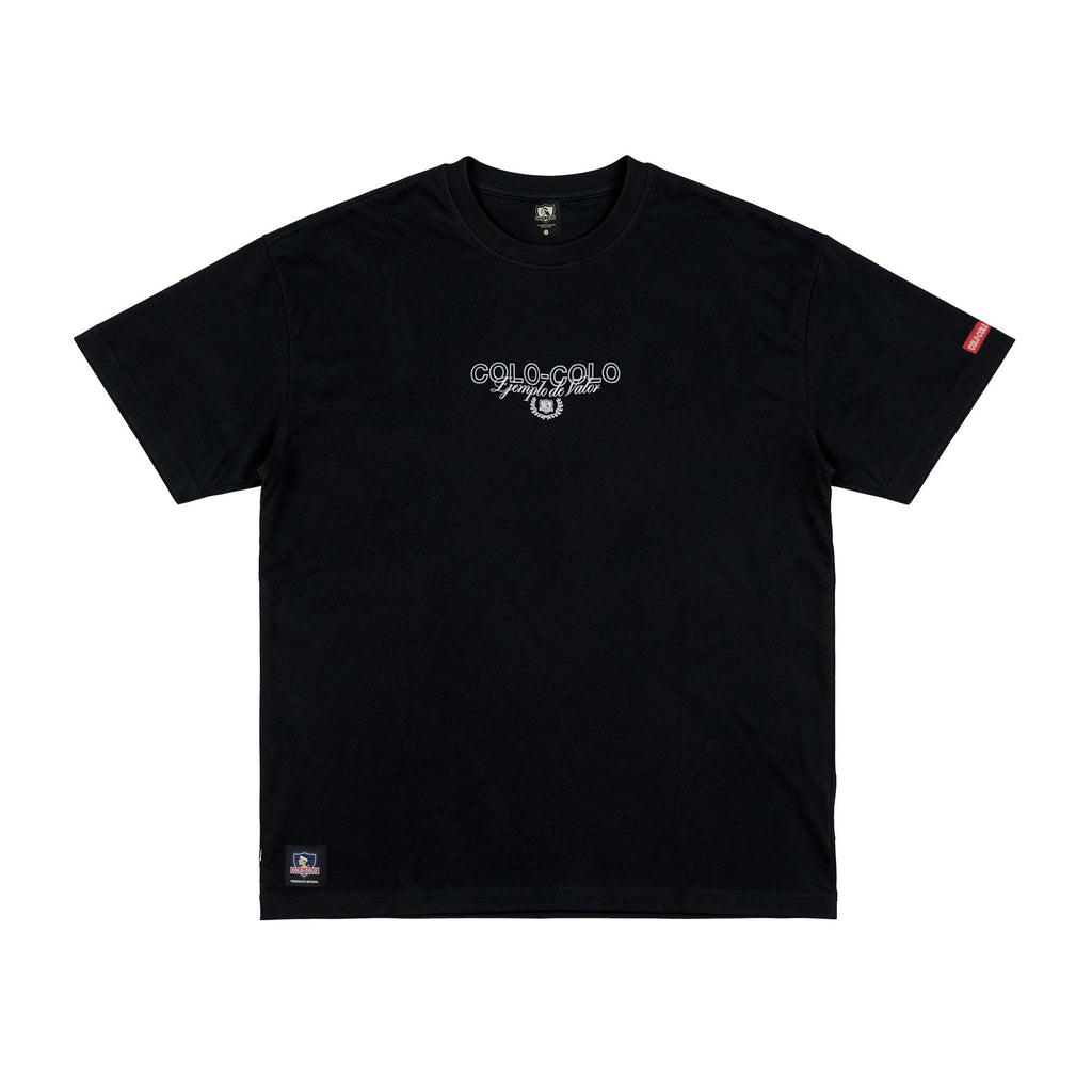 Polera Colo-Colo Urbano Oversize "Ejemplo de Valor" Negro
