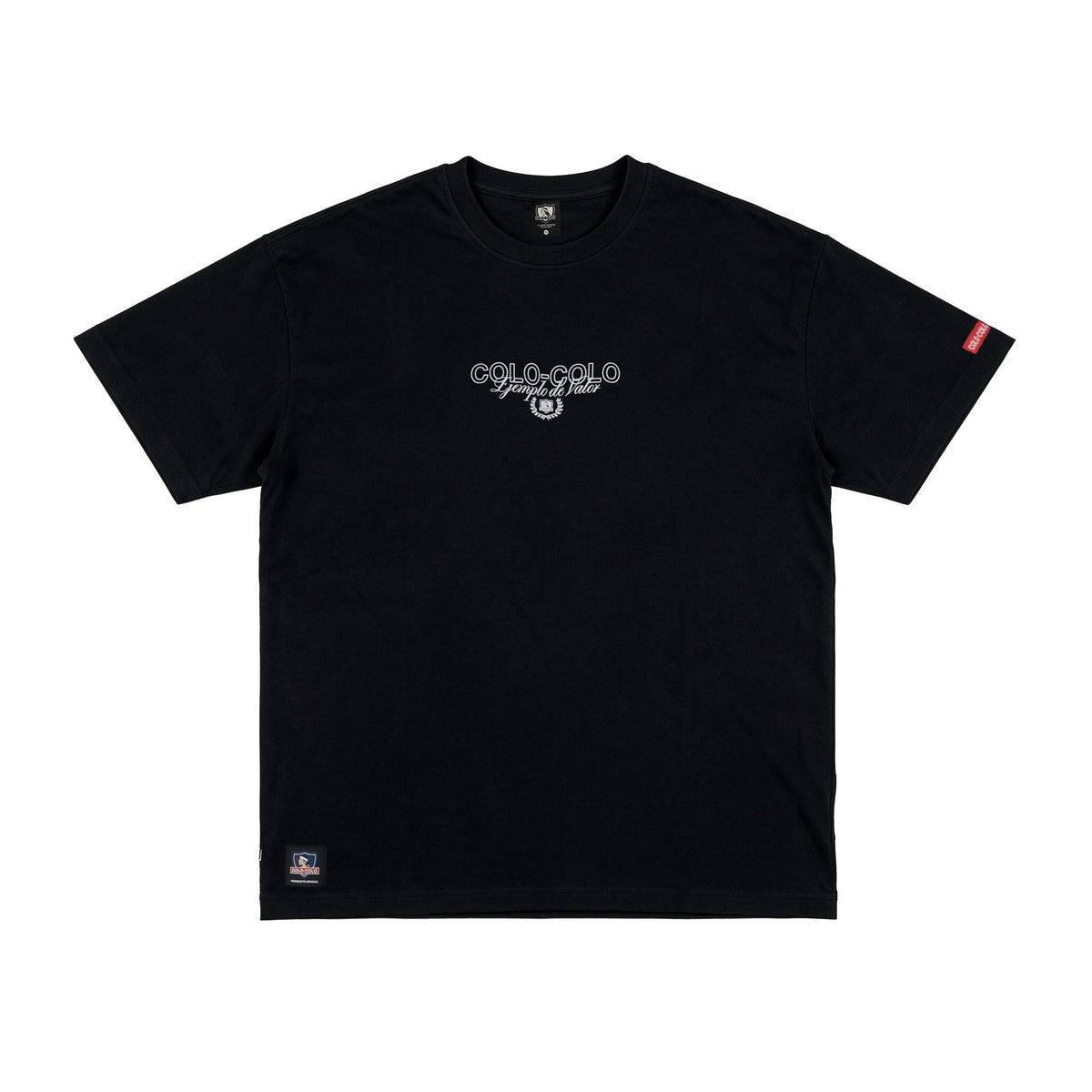 Polera Colo-Colo Urbano Oversize "Ejemplo de Valor" Negro