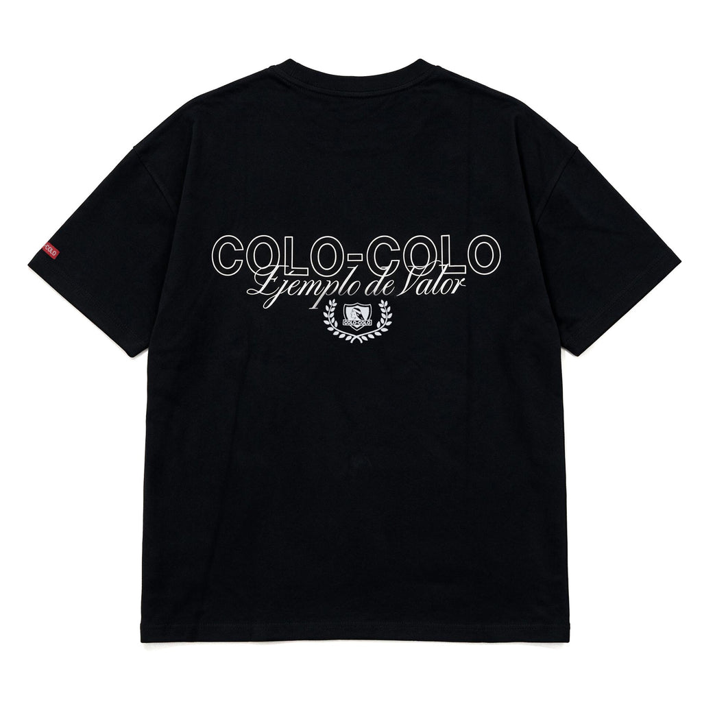 Polera Colo-Colo Urbano Oversize "Ejemplo de Valor" Negro