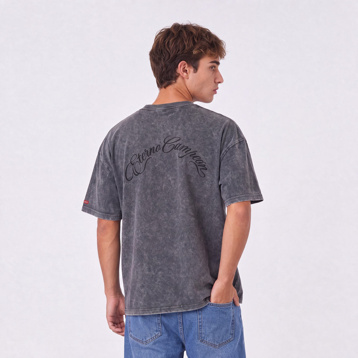Polera Colo-Colo Urbano Oversize "Eterno Campeón" Gris