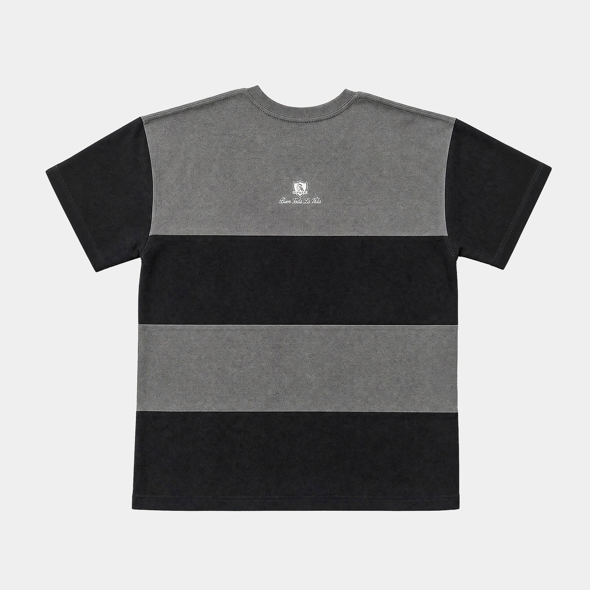 Polera Colo-Colo Urbano Oversize Color Block Negro y Gris