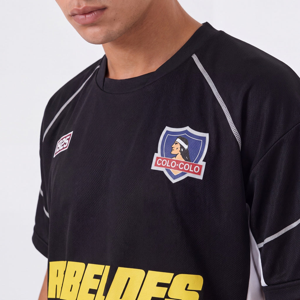 Polera Colo Colo Urbano Rebeldes Negro