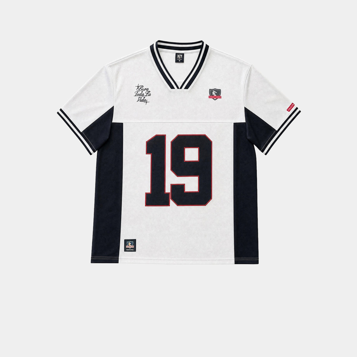 Polera Colo-Colo Urbano Oversize Block Core 1925 Blanco y Negro