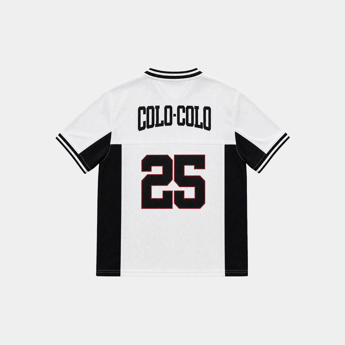 Polera Colo-Colo Urbano Oversize Block Core 1925 Blanco y Negro