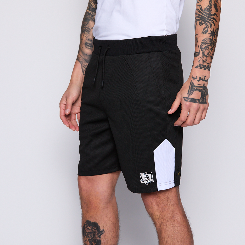 Short Colo Colo Urbano Hombre Bi Color Negro y Blanco