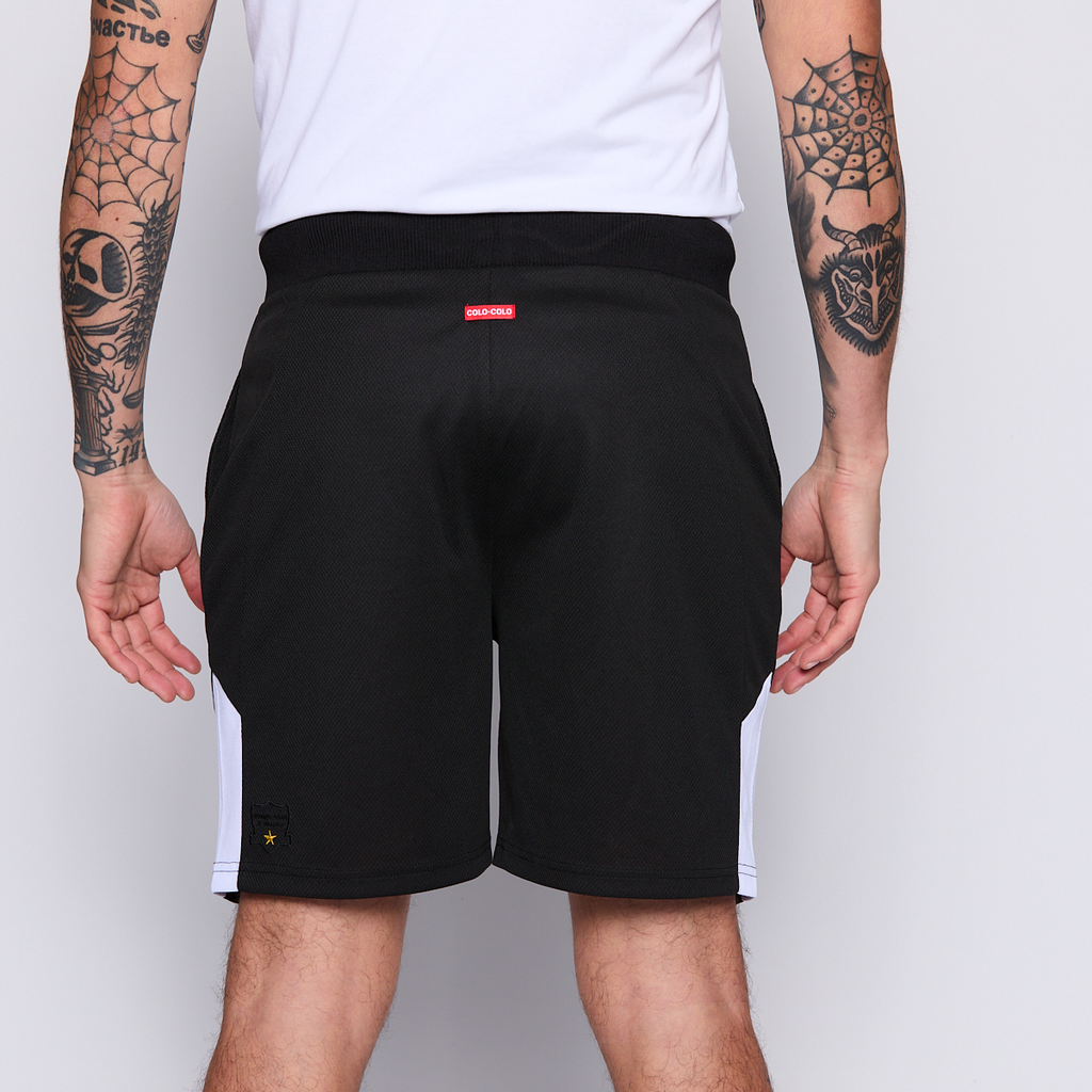 Short Colo Colo Urbano Hombre Bi Color Negro y Blanco