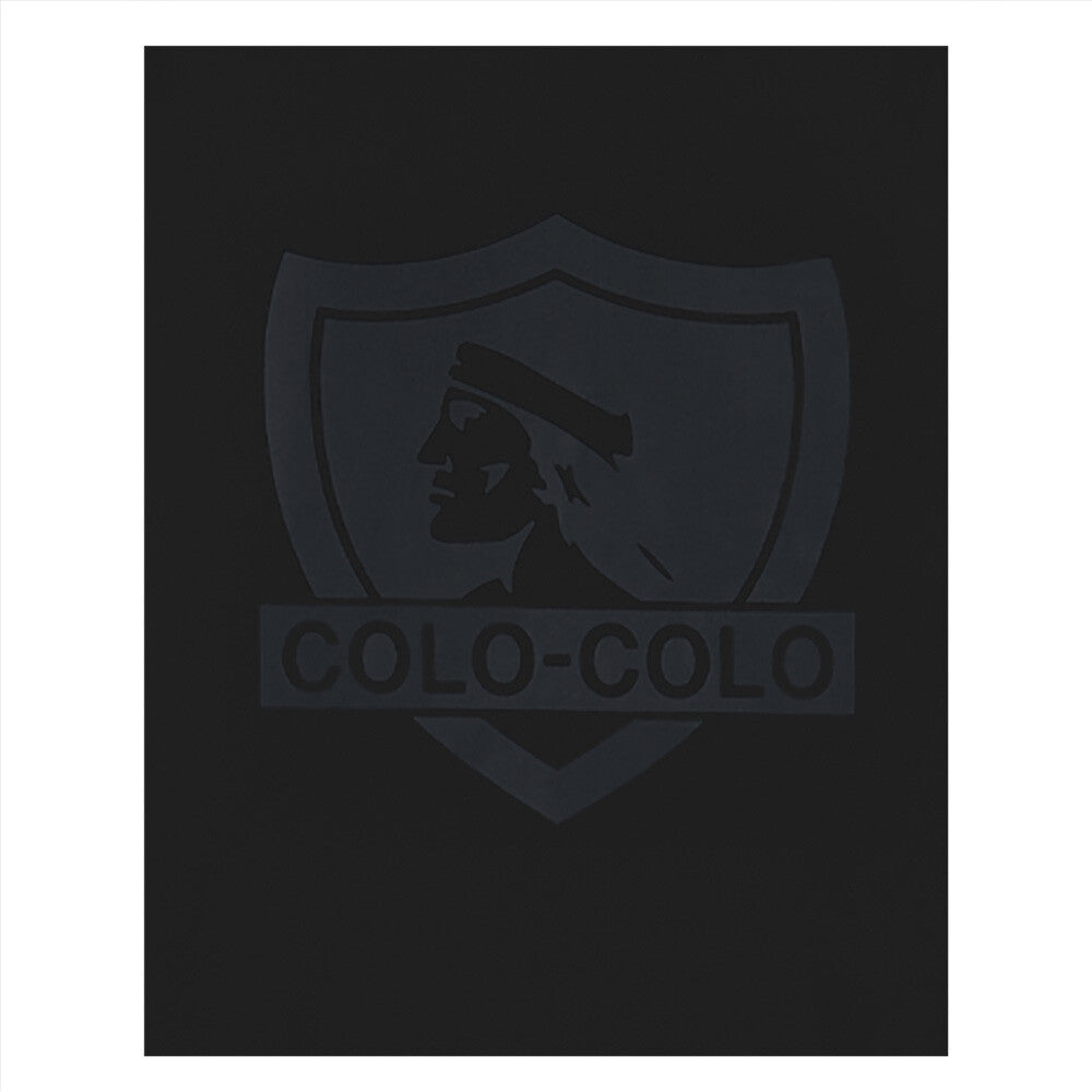 Polerón Colo Colo Urbano Mujer Negro Escudo Gris