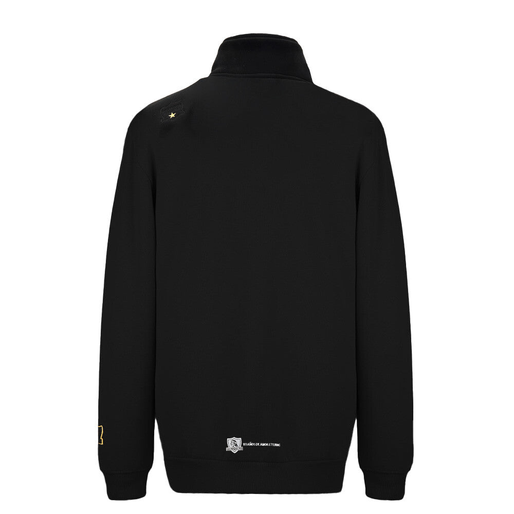 Polerón Colo Colo Urbano Full Zipper Mujer Negro