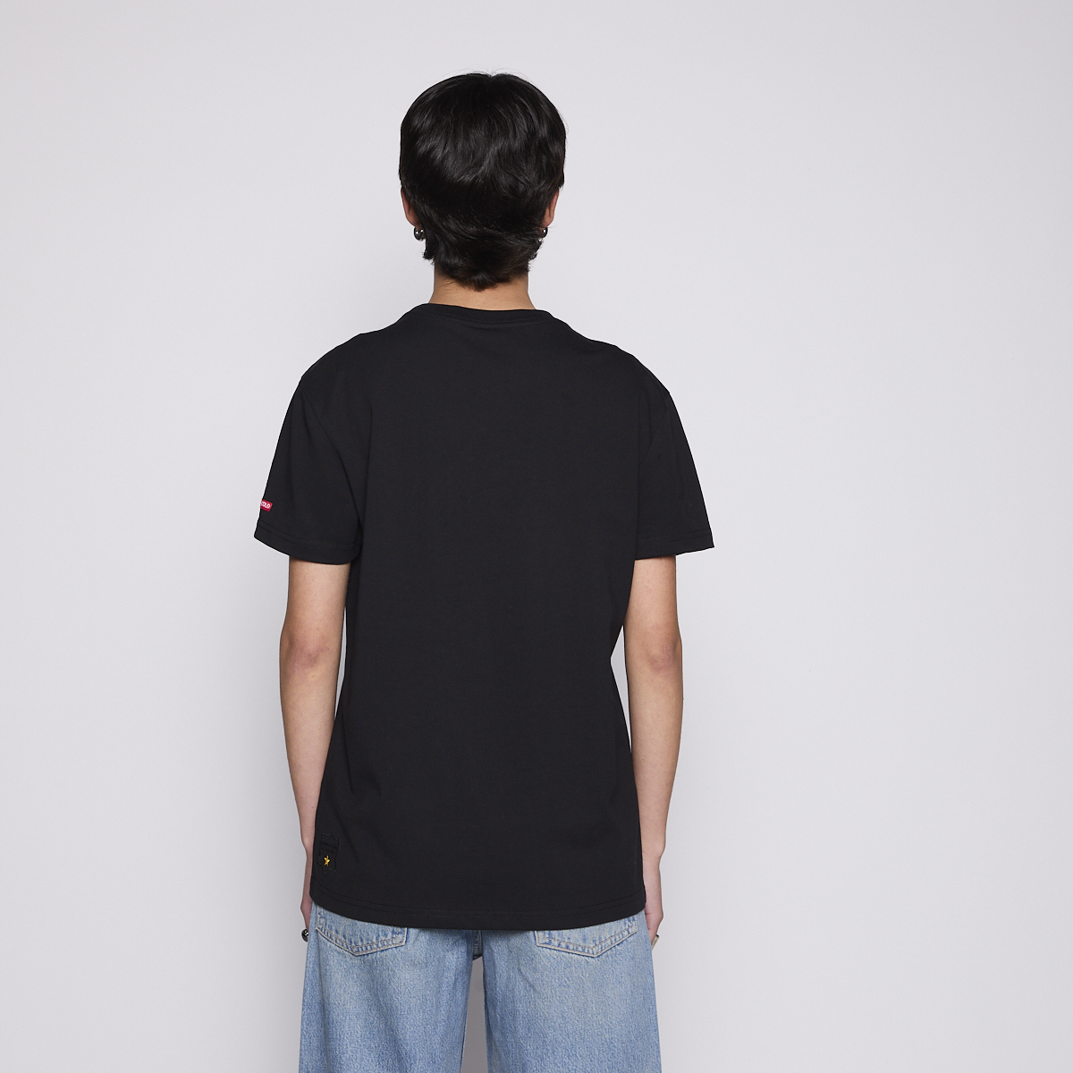 Polera Colo Colo Urbano Mujer Negro Escudo Gris