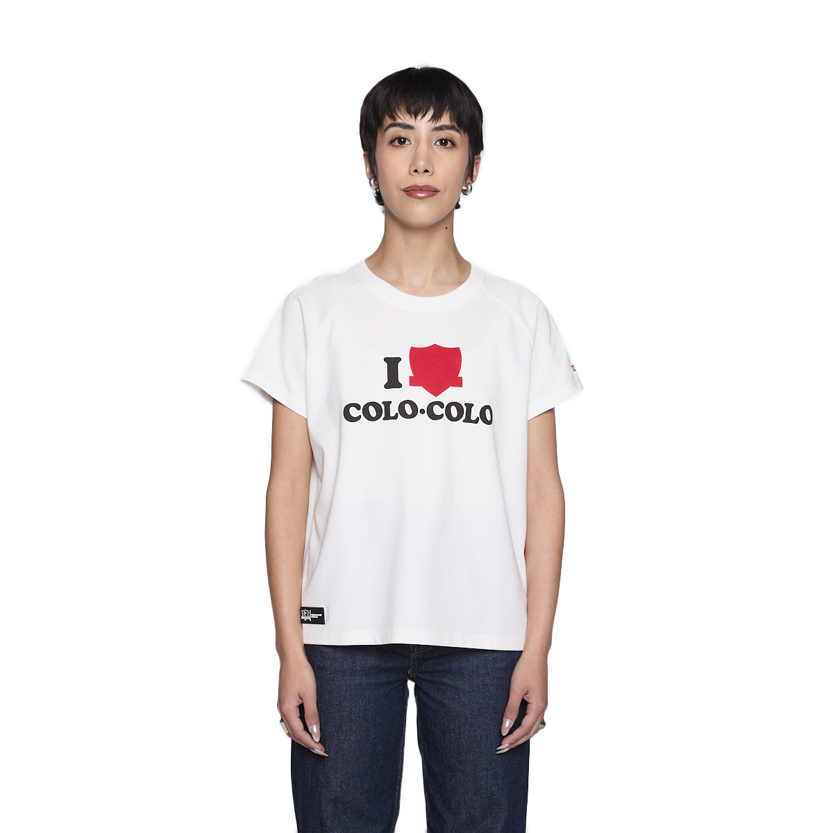 Polera Colo Colo Urbano Mujer I Love Colo Colo Blanco