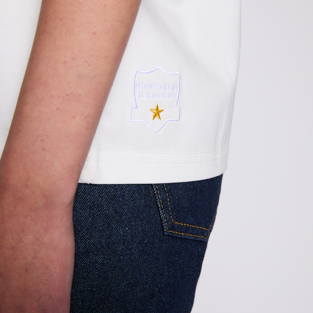 Polera Colo Colo Urbano Mujer I Love Colo Colo Blanco