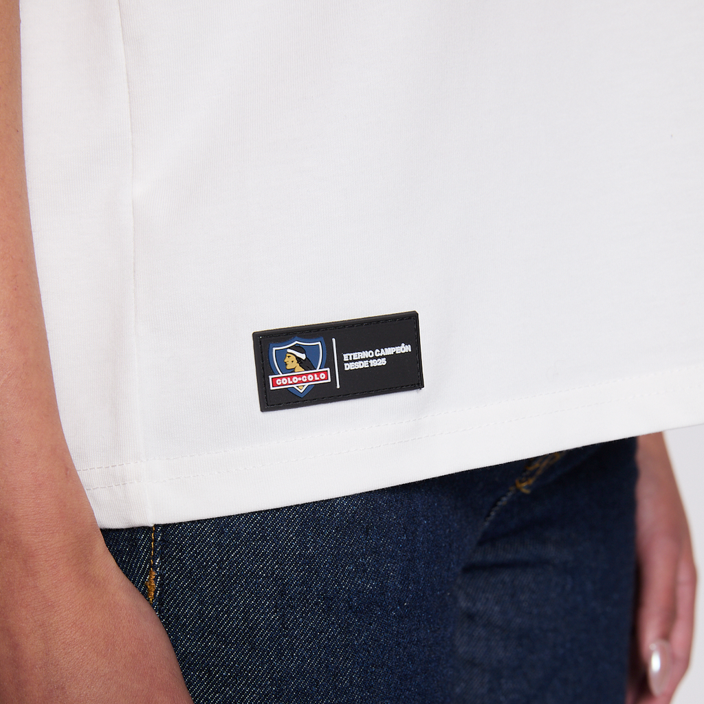 Polera Colo Colo Urbano Mujer I Love Colo Colo Blanco