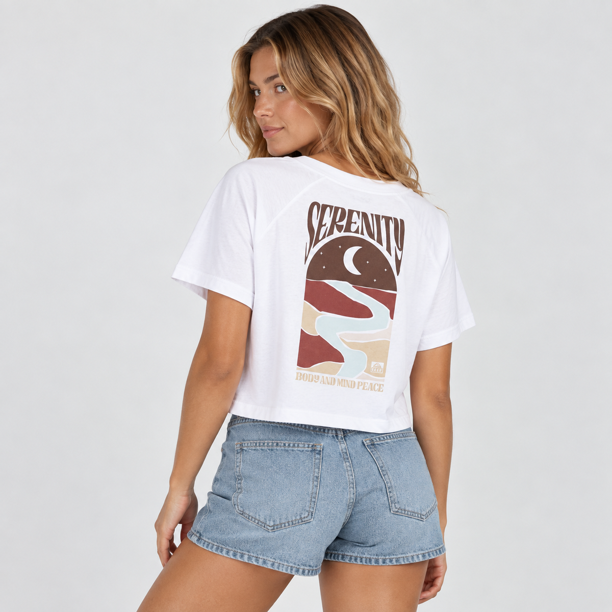 Polera Crop White in V