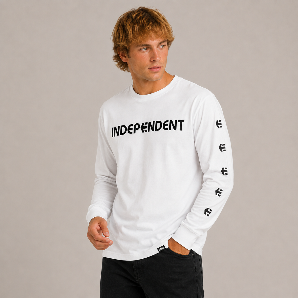 Polera Independent Manga Larga White