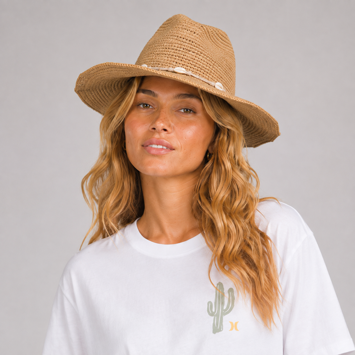 Sombrero Women Cowgirl Straw Khaki