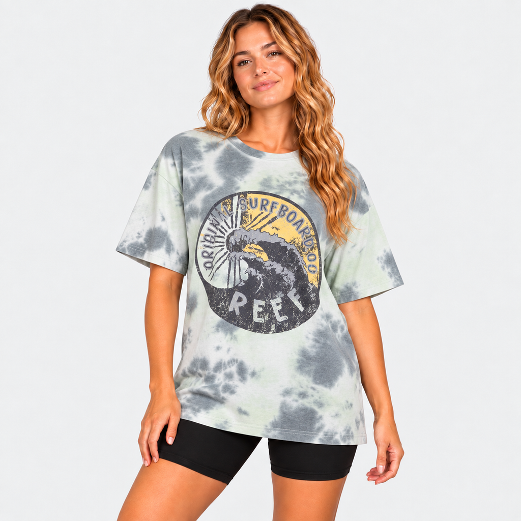 Polera Women Oversize Tie Dye Blue