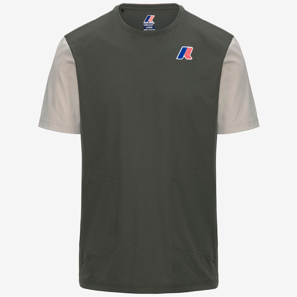 Polera K-Way Leonardo Fioravanti Seril Green Blackish Beige