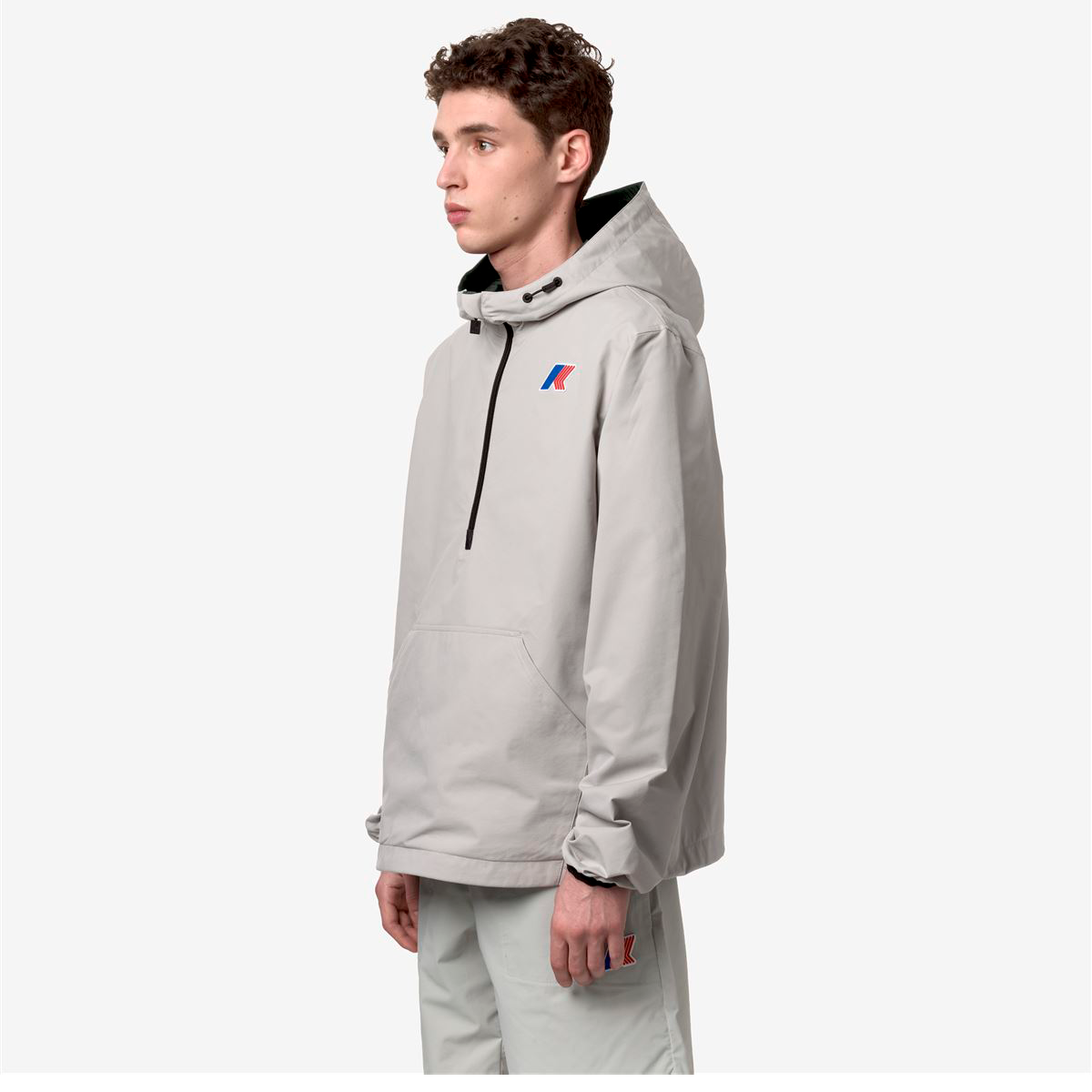 Chaqueta Reversible K-Way Leonardo Fioravanti Austin Beige Green