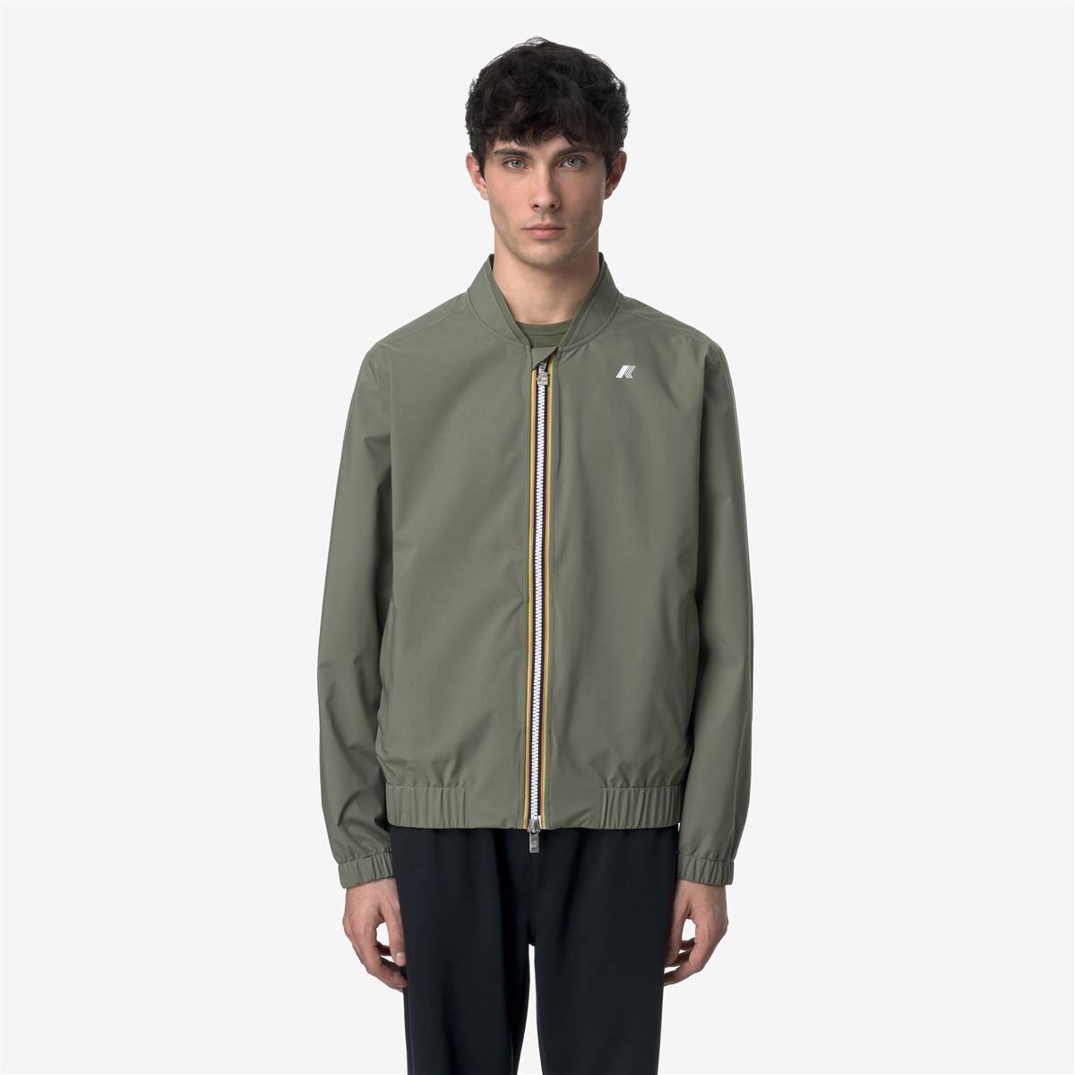 Chaqueta Men Impermeable Aurene Stretch Dot Green