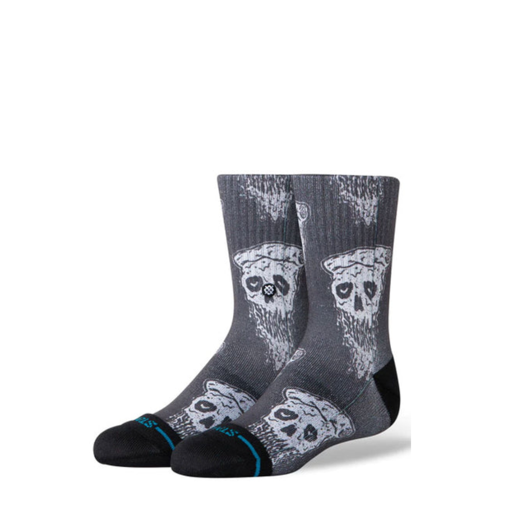 Stance Sock Kids Pizza Face White Black