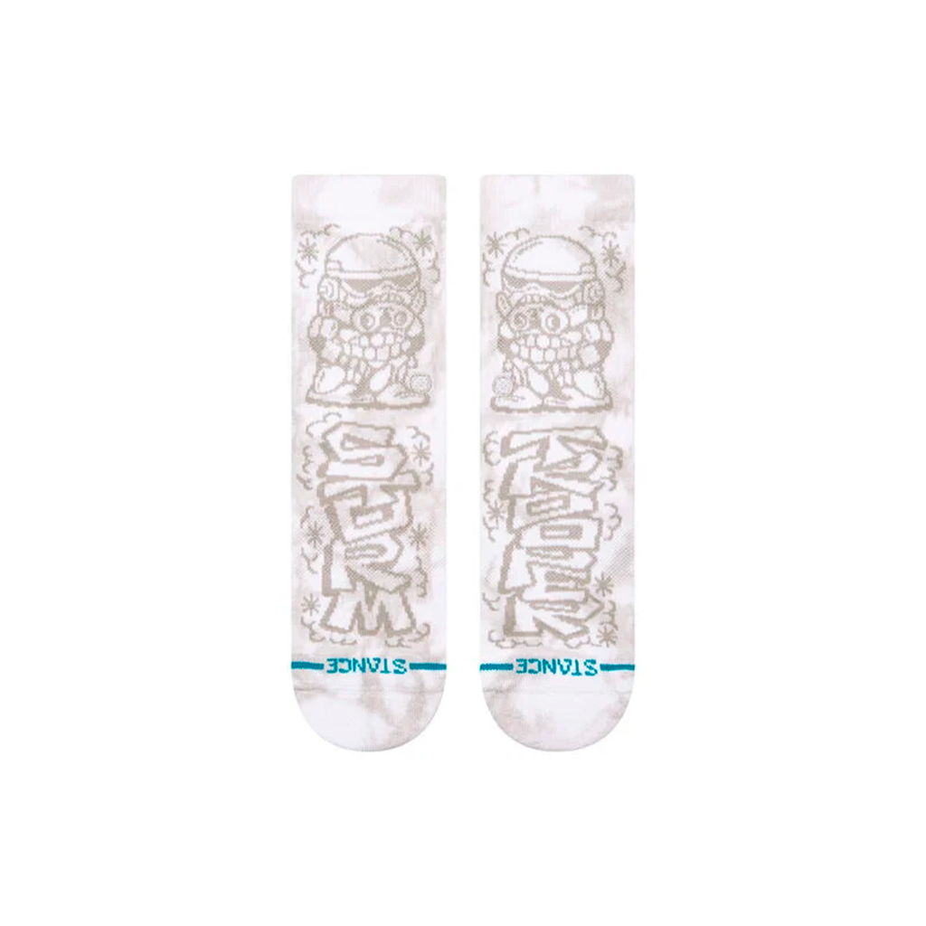 Stance Sock Kids DJ Trooper Crew White