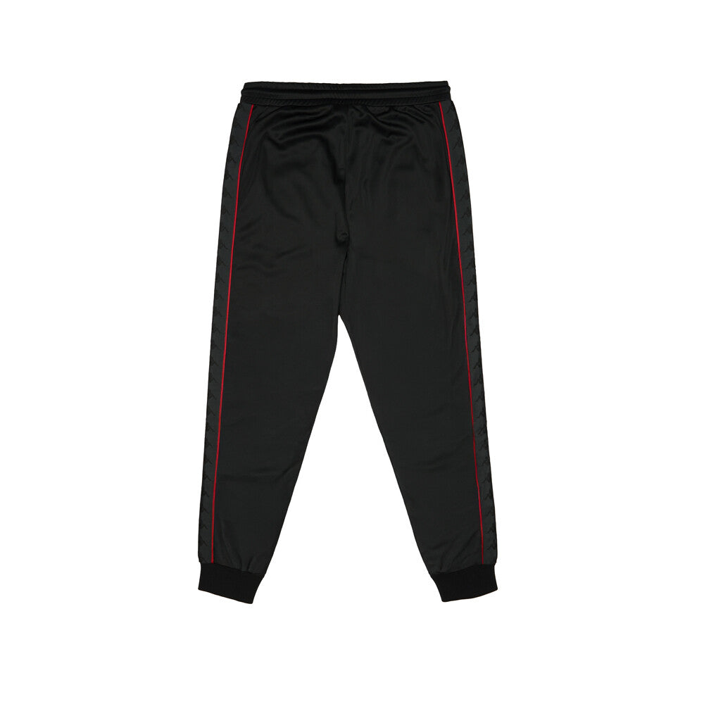 Pantalon Kappa Men Black Banda Black Red