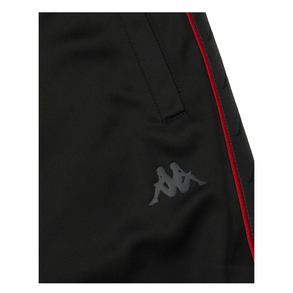 Pantalon Kappa Men Black Banda Black Red