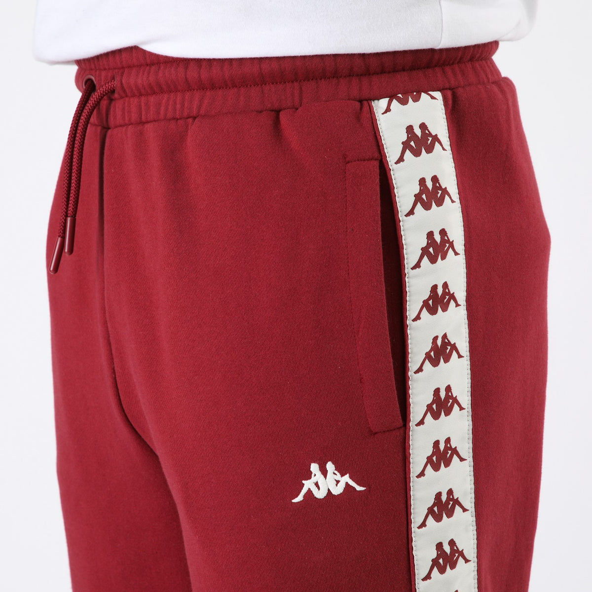 Buzo Kappa Men Banda Burgundy White