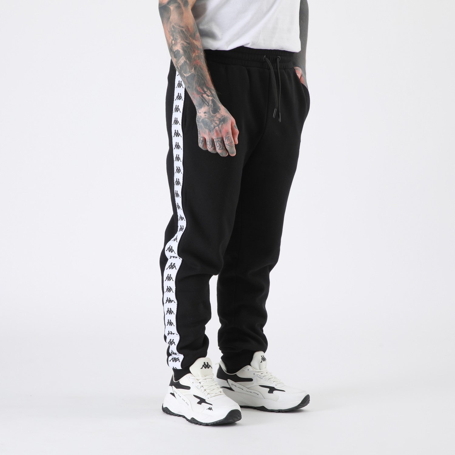 Buzo Kappa Men Banda Black White