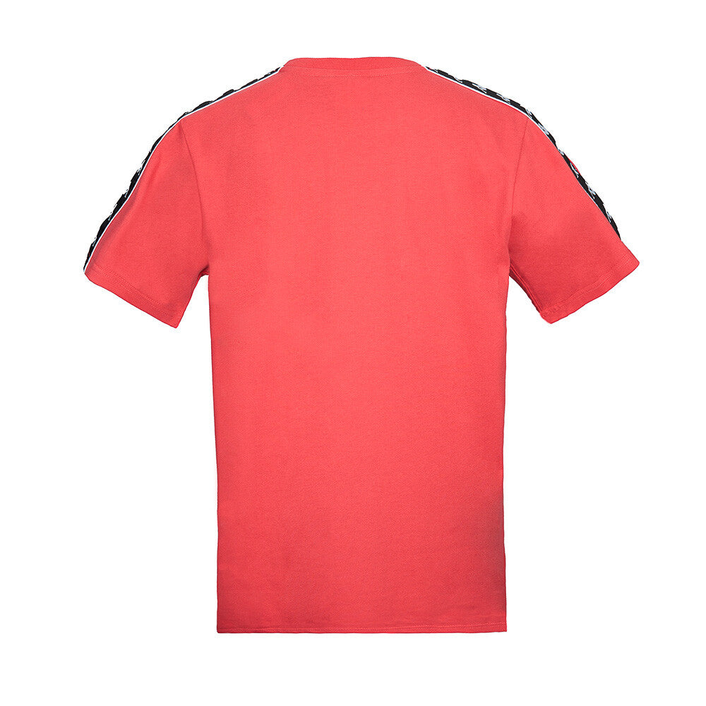 Polera Kappa Men Banda Logo Front Red White