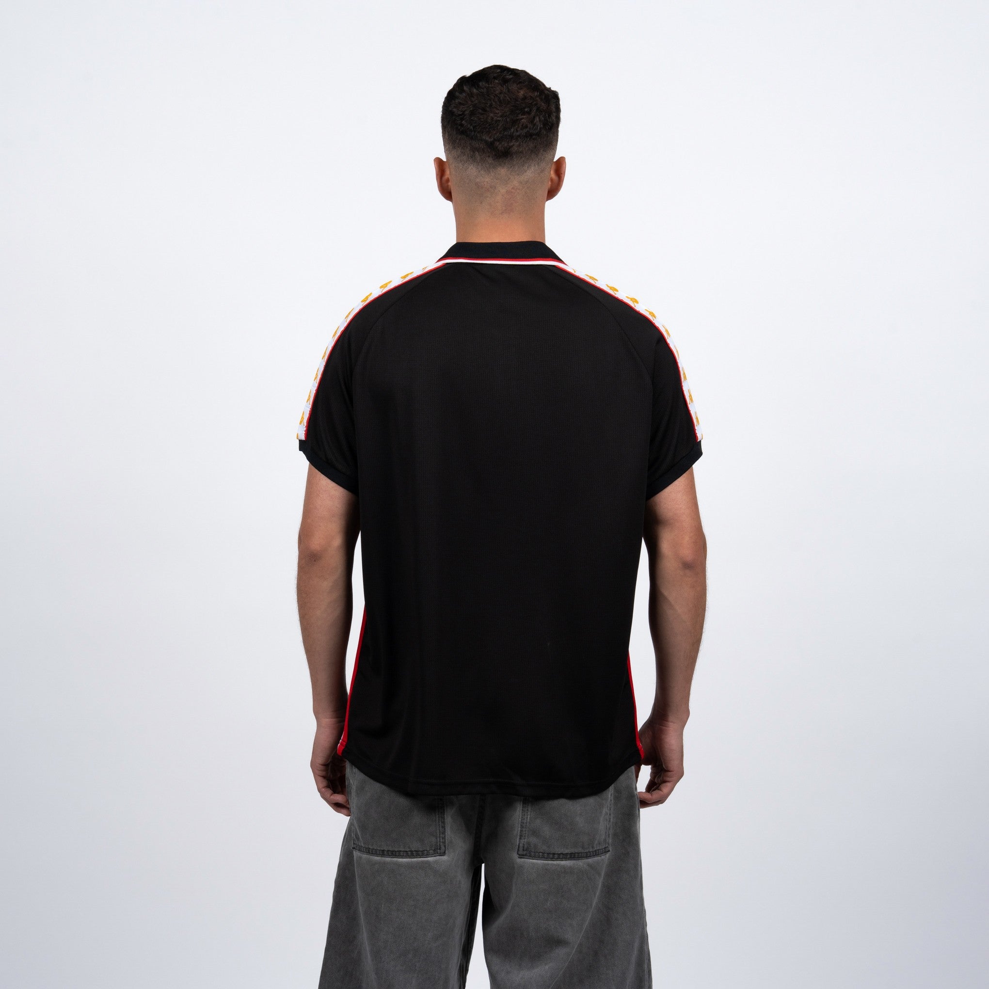 Polera Kappa Men Authentic Black Gold Red